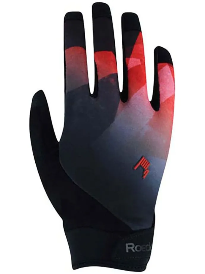Fahrradhandschuhe "Montan" in Rot/ Grau/ Schwarz