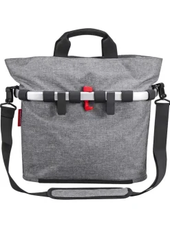 Fahrradkorb "KLICKfix" in Grau - (B)40 x (H)35 x (T)20 cm
