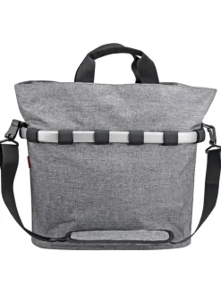 Fahrradkorb "KLICKfix" in Grau - (B)40 x (H)35 x (T)20 cm