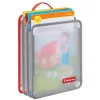 Faltbare Heftbox, DIN-A4-Format in Grau / Transparent