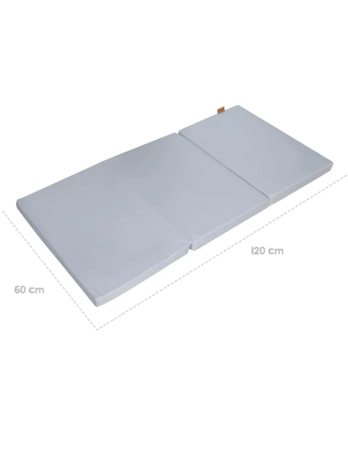 Faltbare Reisebettmatratze 60 x 120 cm roba Style – hellgrau, mit Tasche