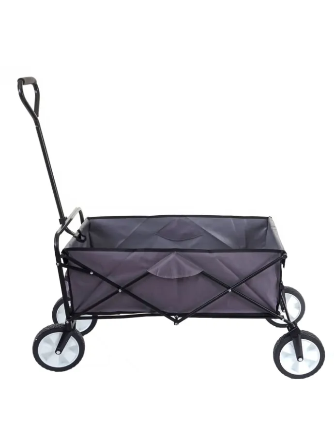 Faltbarer Bollerwagen E38, Ohne Dach/Hecktasche grau