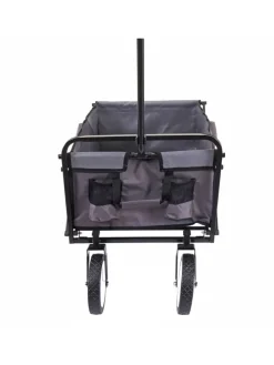 Faltbarer Bollerwagen E38, Ohne Dach/Hecktasche grau