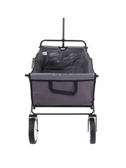 Faltbarer Bollerwagen E38, Ohne Dach/Hecktasche grau