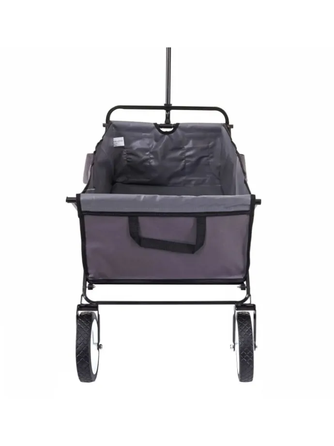 Faltbarer Bollerwagen E38, Ohne Dach/Hecktasche grau