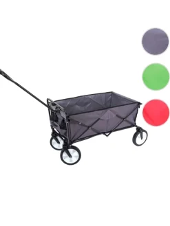 Faltbarer Bollerwagen E38, Ohne Dach/Hecktasche grau
