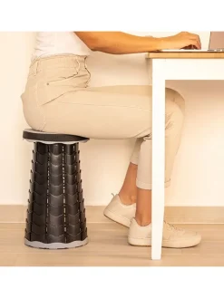Falthocker in Schwarz - (H)45 cm