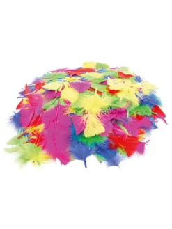 Federn in Bunt
