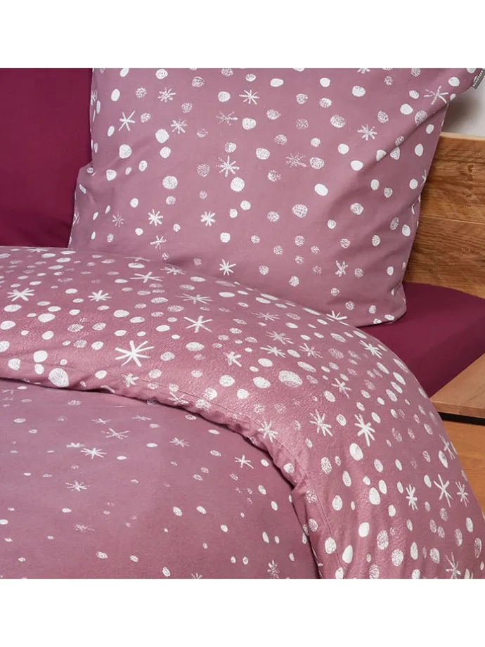 Feinbiber-Bettwäsche-Set "Runa" in Rosa