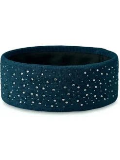 Feinstrick Stirnband in Petrol-Blau