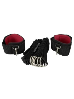 Fessel-Set Bett-Fesseln in schwarz