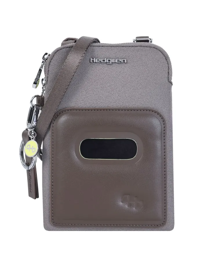 Fika Handytasche RFID 12,5 cm in vintage taupe