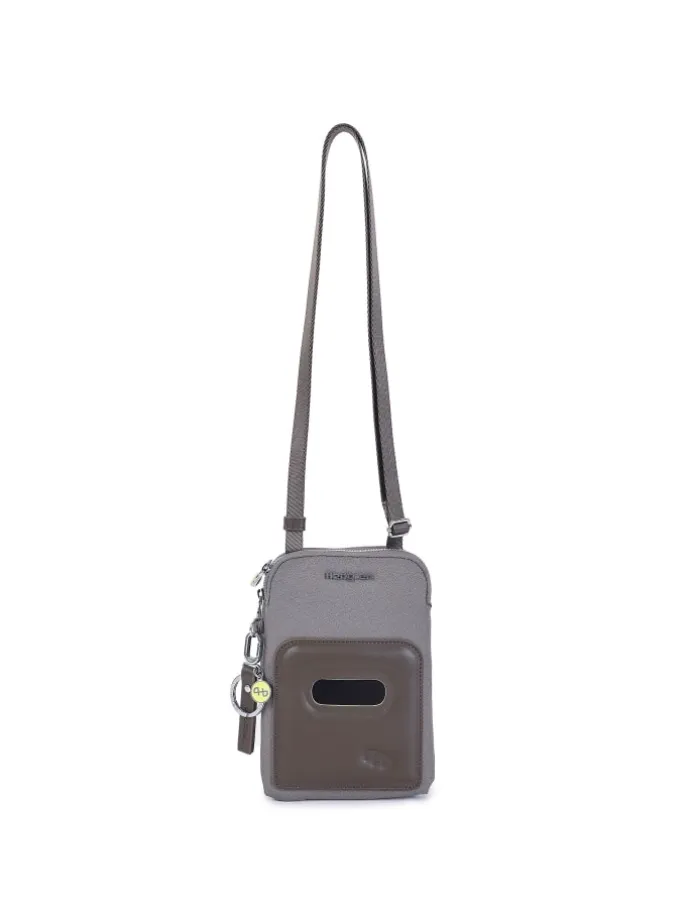 Fika Handytasche RFID 12,5 cm in vintage taupe
