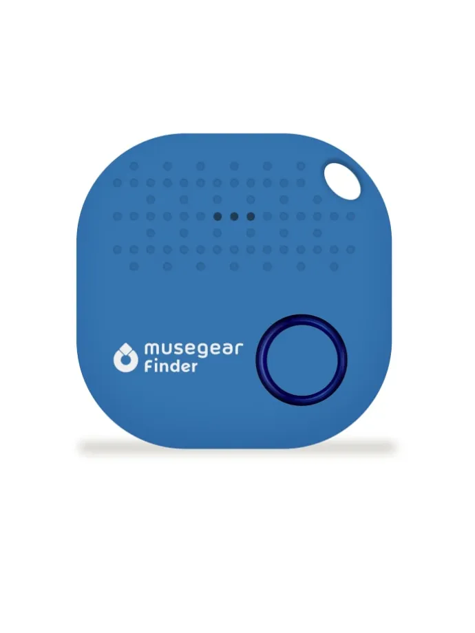 Finder Mini weiß, Finder 2 hellblau, Finder 2 in Ledertasche Bordeaux