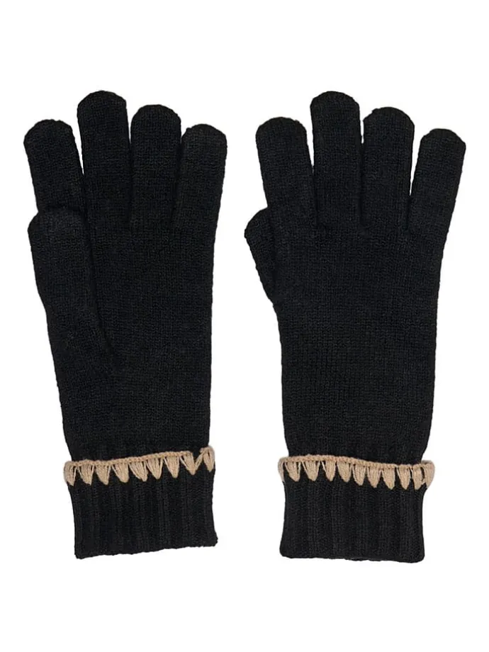 Fingerhandschuhe in Schwarz