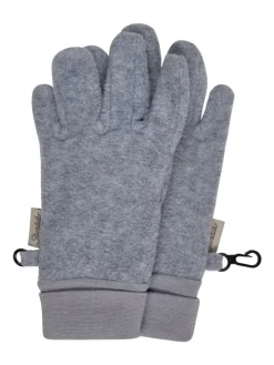 Fingerhandschuhe in silber mel.
