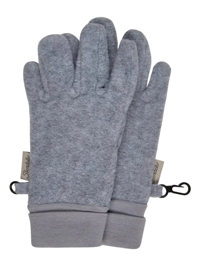 Fingerhandschuhe in silber mel.