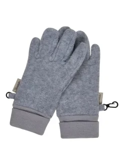Fingerhandschuhe in silber mel.