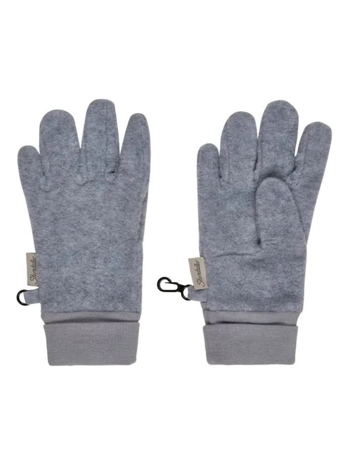 Fingerhandschuhe in silber mel.