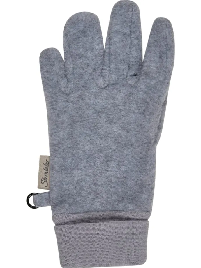 Fingerhandschuhe in silber mel.