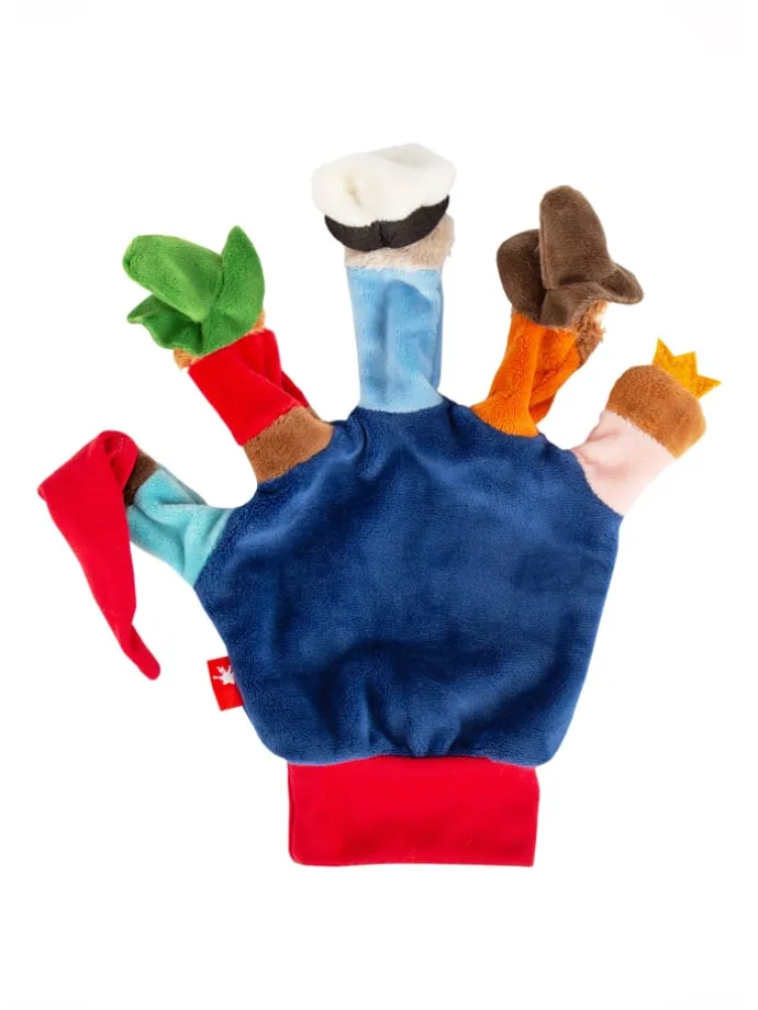 Fingerpuppen-Handschuh Räuber in dunkelblau/bunt