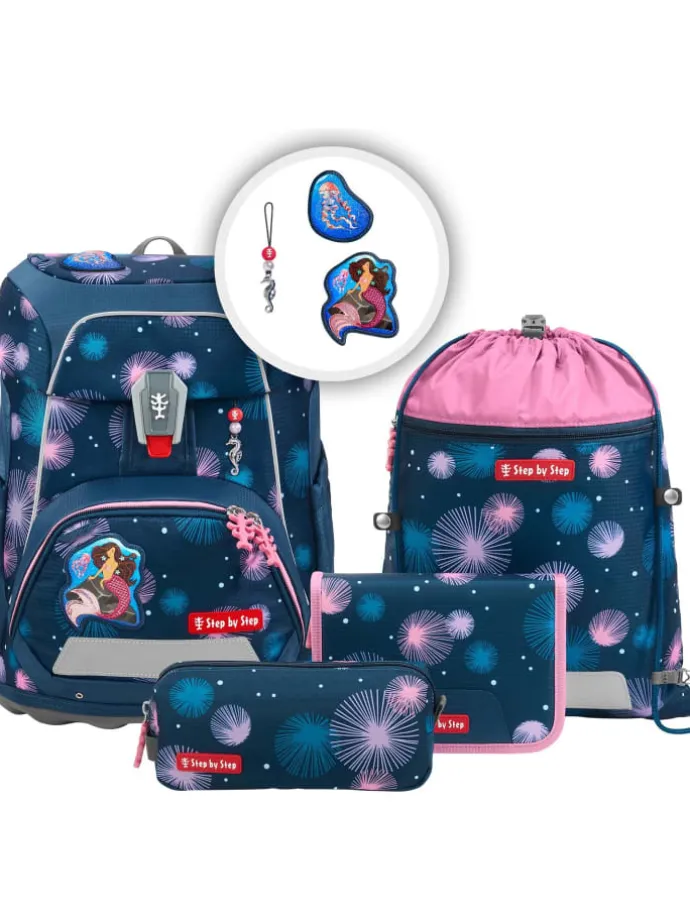 FIT Schulranzen-Set Mermaid Delia 5-tlg. in blau