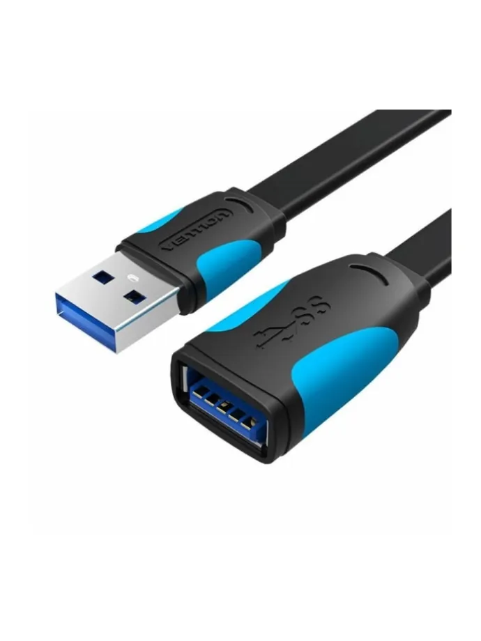 Flacher USB 3.0 Extender - USB-Kabel Adapter 3m Schwarz
