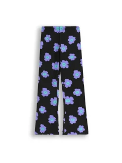 Flare-Leggings mit langem Hosenbein in schwarz
