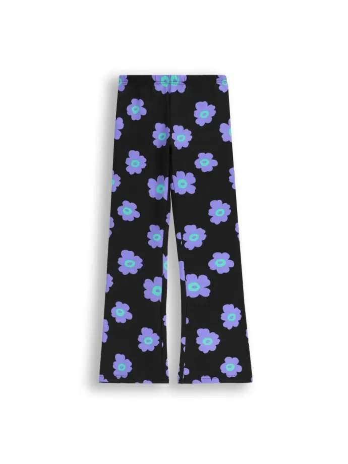 Flare-Leggings mit langem Hosenbein in schwarz