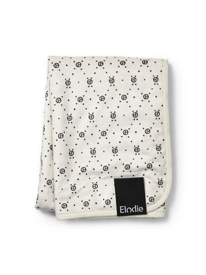 Fleece Decke - Monogram Print in Bunt 100 x 75 cm