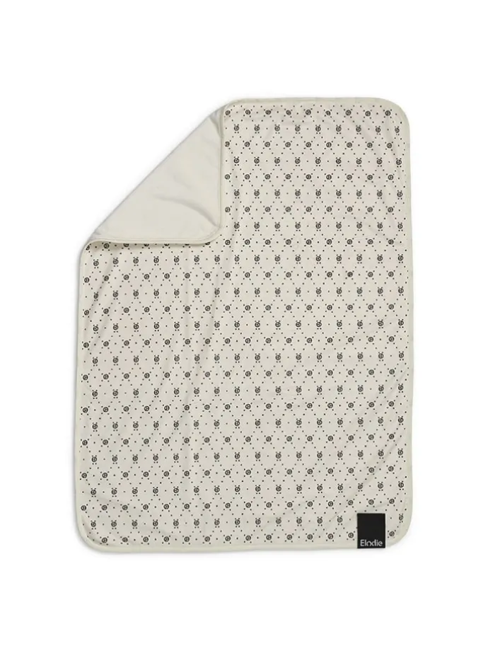 Fleece Decke - Monogram Print in Bunt 100 x 75 cm