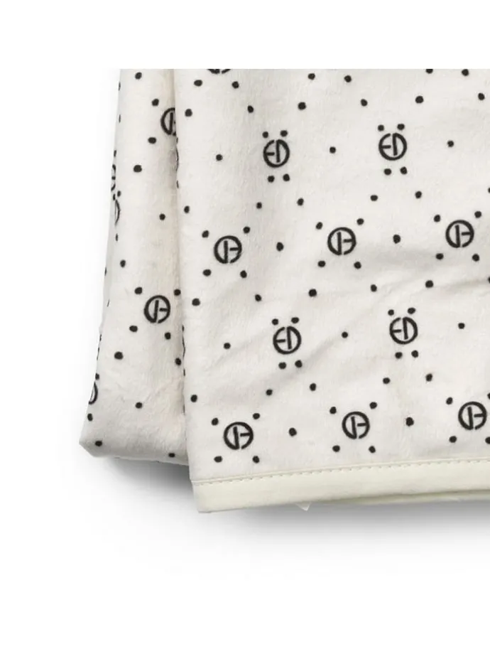 Fleece Decke - Monogram Print in Bunt 100 x 75 cm