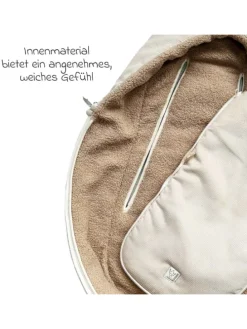 Fleece-Fußsack Hima für Babyschalen & Babywannen in braun