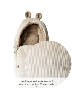 Fleece-Fußsack Hima für Babyschalen & Babywannen in braun