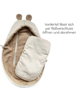 Fleece-Fußsack Hima für Babyschalen & Babywannen in braun
