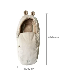 Fleece-Fußsack Hima für Babyschalen & Babywannen in braun