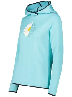 Fleecehoodie in Türkis