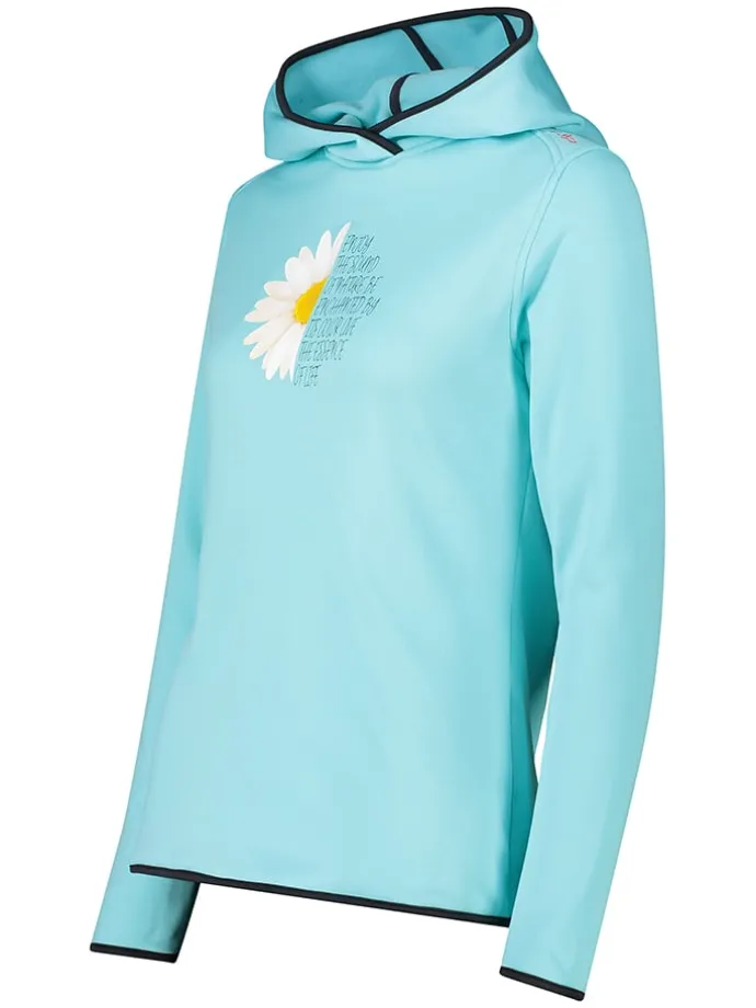 Fleecehoodie in Türkis