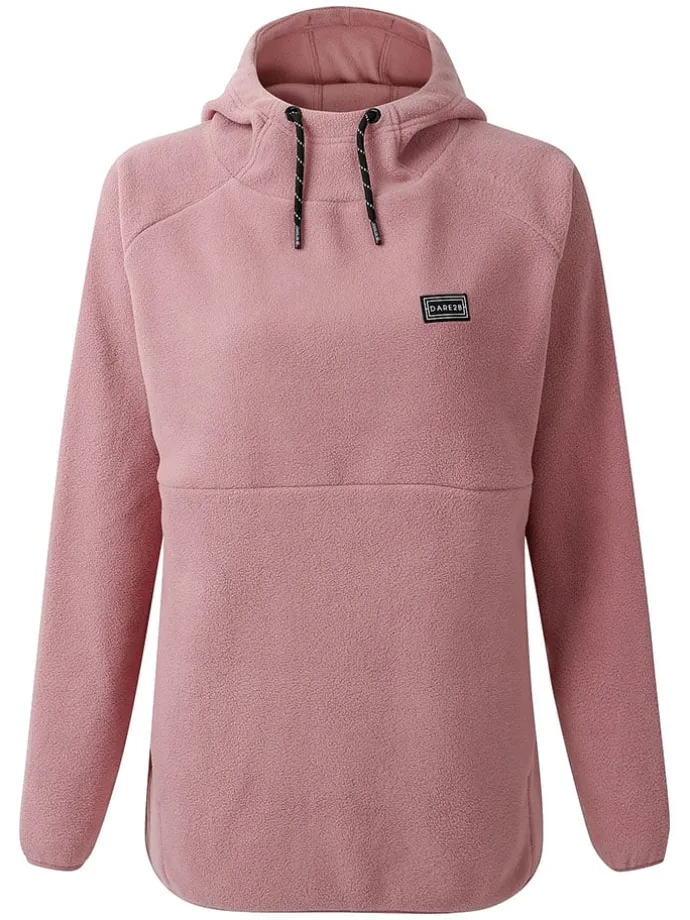 Fleecehoodie "Snowburst" in Rosa
