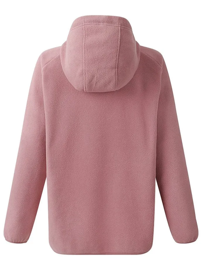 Fleecehoodie "Snowburst" in Rosa