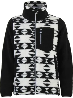Fleecejacke "Arthur" in Schwarz/ Weiß