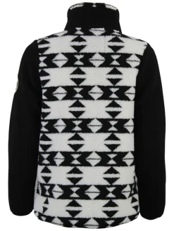 Fleecejacke "Arthur" in Schwarz/ Weiß