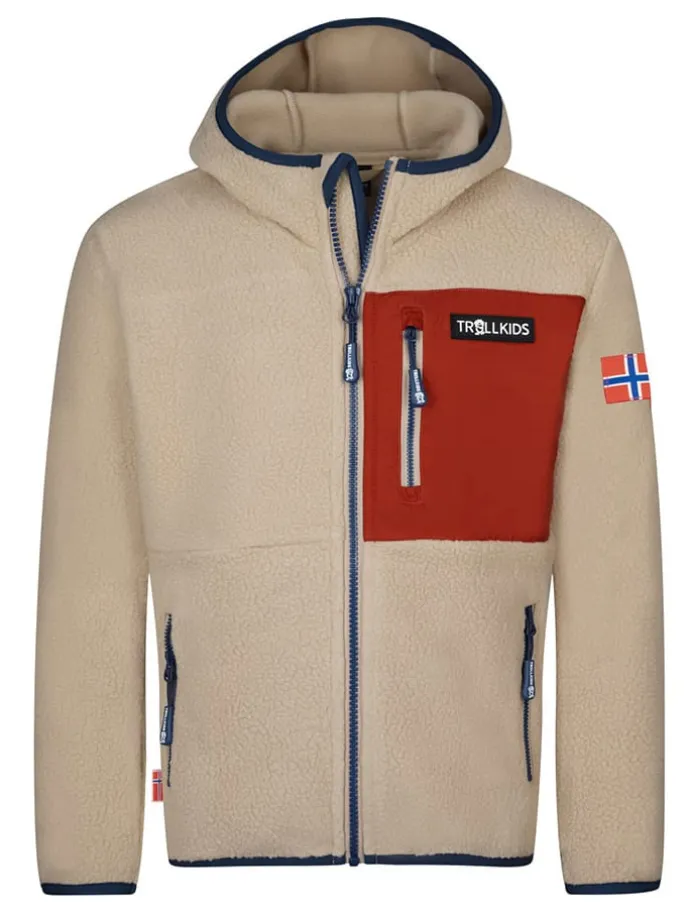 Fleecejacke "Aurlandsfjord" in Beige