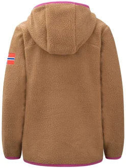 Fleecejacke "Aurlandsfjord" in Hellbraun