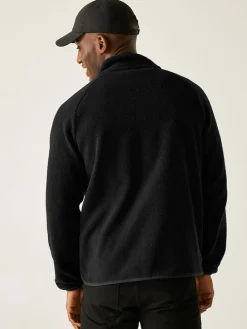 Fleecejacke "Frankie Borg" in Schwarz