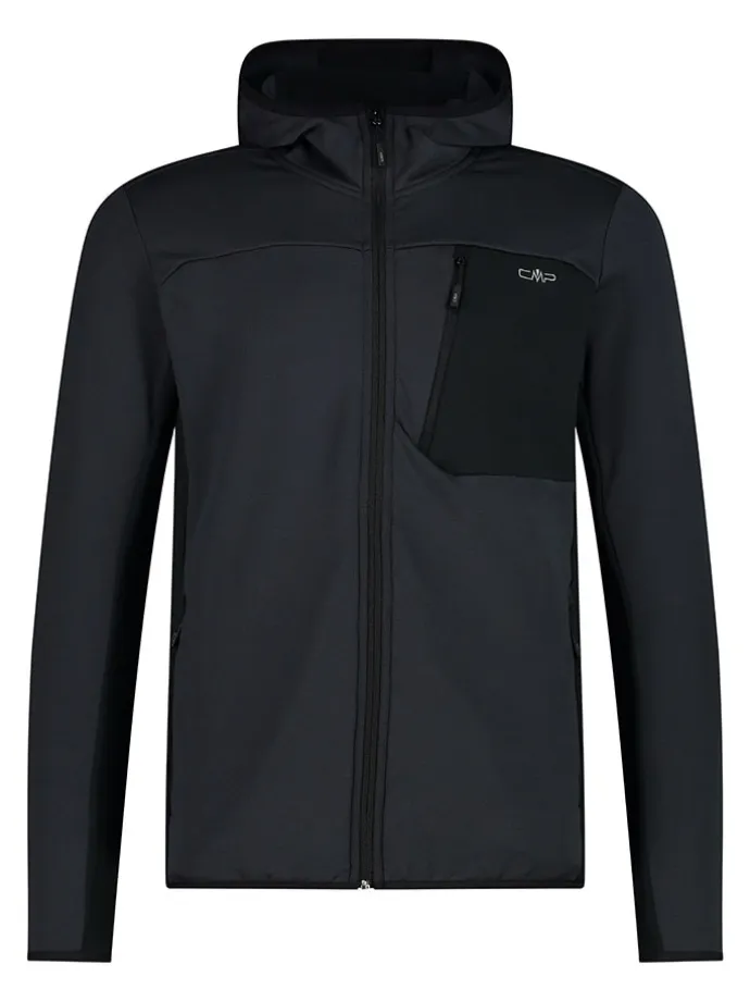 Fleecejacke in Anthrazit/ Schwarz