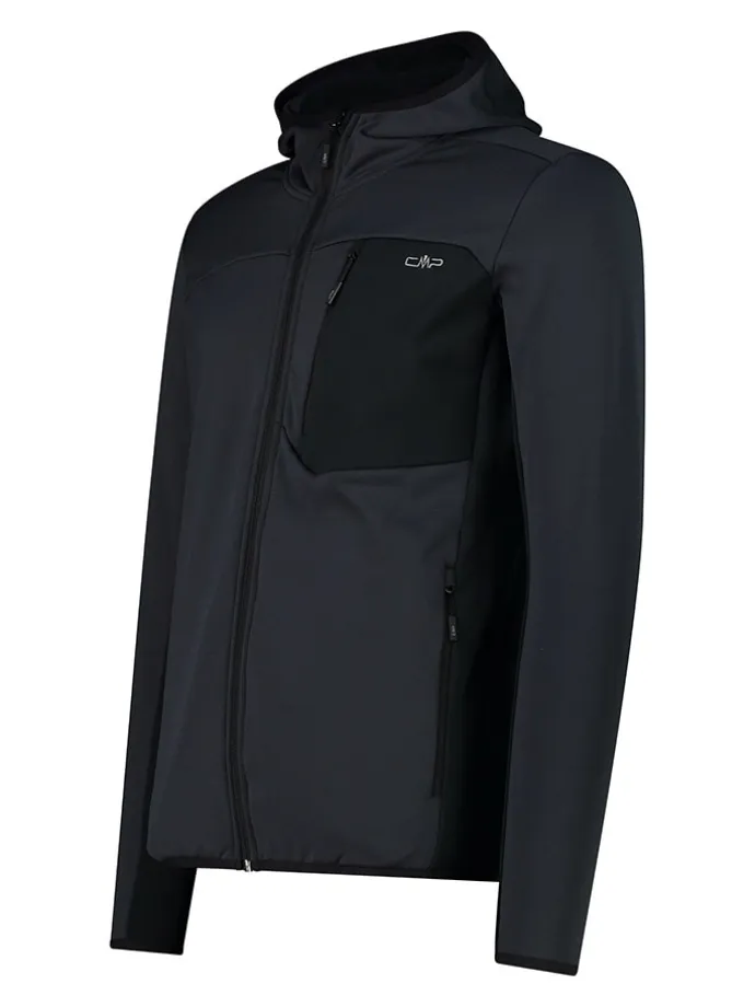 Fleecejacke in Anthrazit/ Schwarz