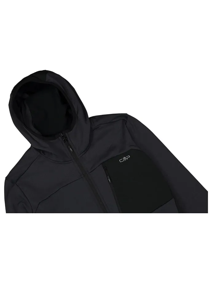 Fleecejacke in Anthrazit/ Schwarz