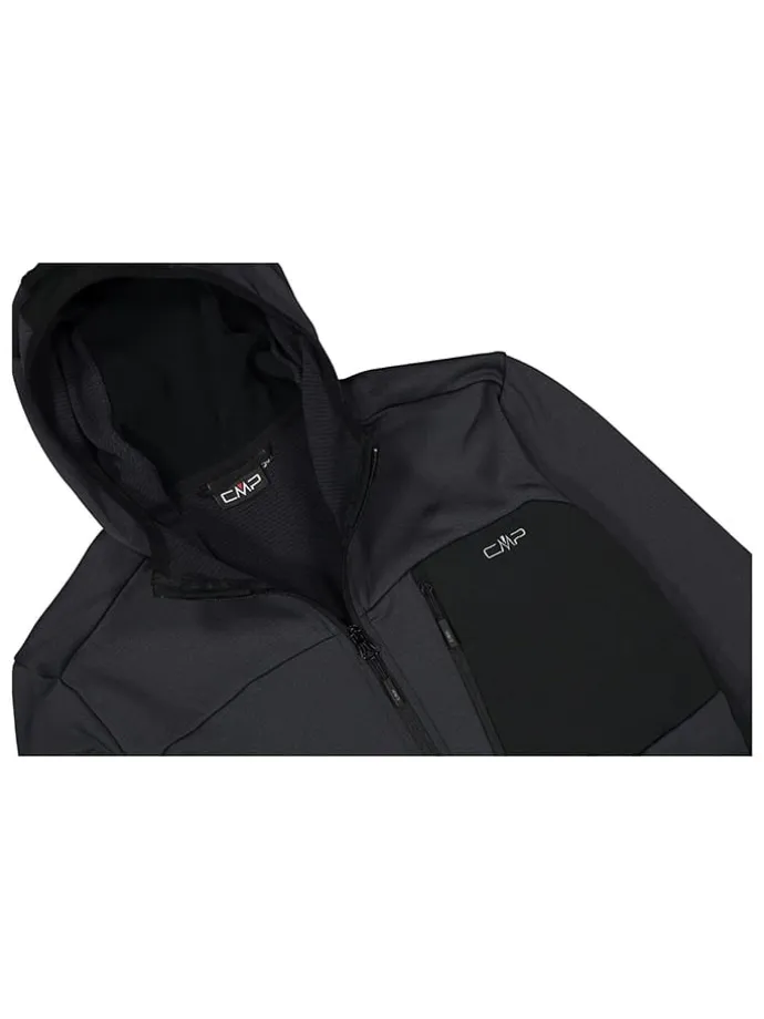 Fleecejacke in Anthrazit/ Schwarz