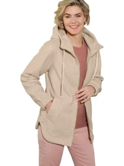 Fleecejacke in Beige